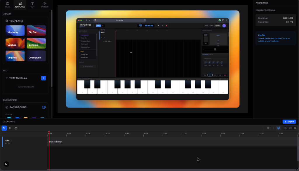 Cliq Editor Interface